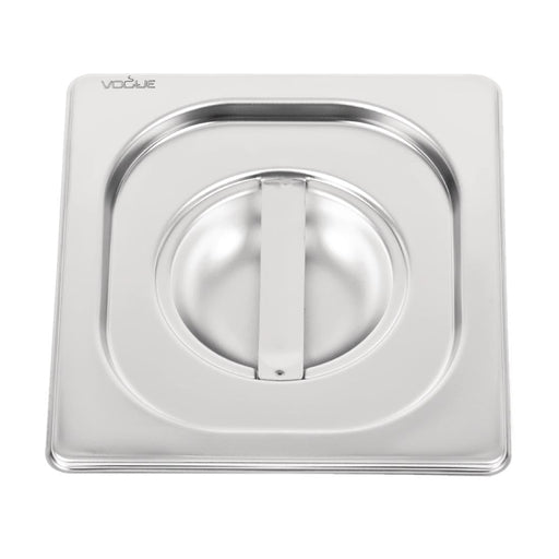 Vogue Heavy Duty Stainless Steel 1/6 Gastronorm Tray Lid Vogue
