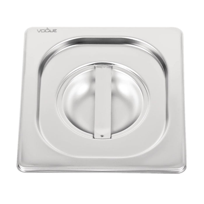 Vogue Heavy Duty Stainless Steel 1/6 Gastronorm Tray Lid Vogue