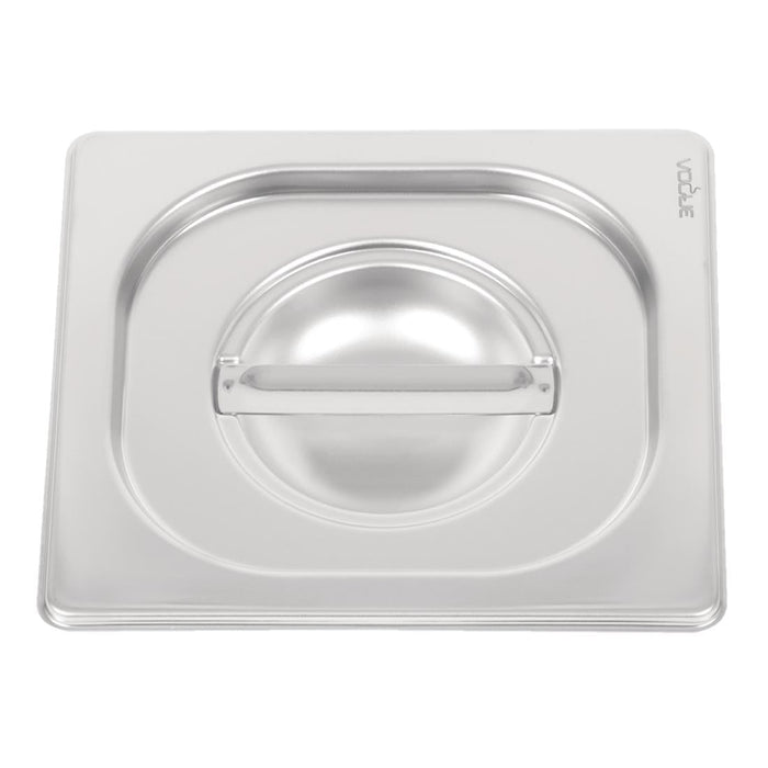 Vogue Heavy Duty Stainless Steel 1/6 Gastronorm Tray Lid Vogue