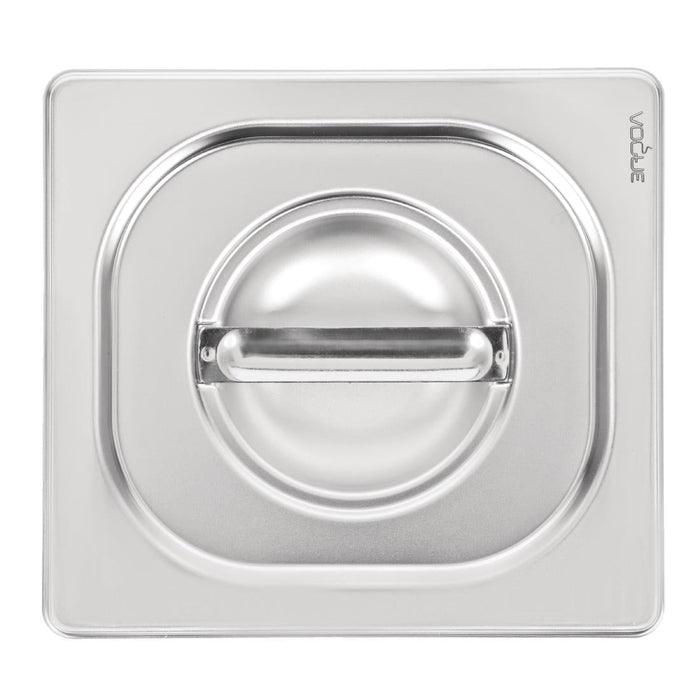 Vogue Heavy Duty Stainless Steel 1/6 Gastronorm Tray Lid Vogue