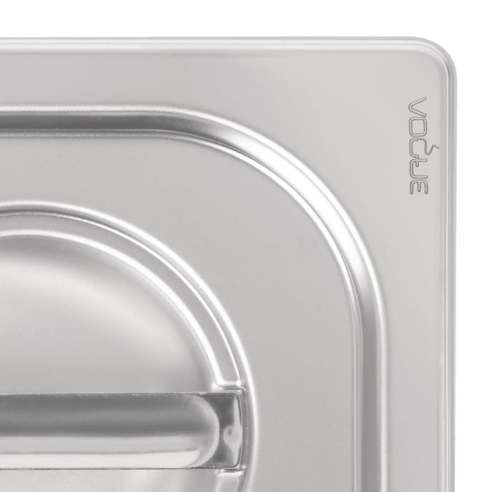 Vogue Heavy Duty Stainless Steel 1/6 Gastronorm Tray Lid Vogue