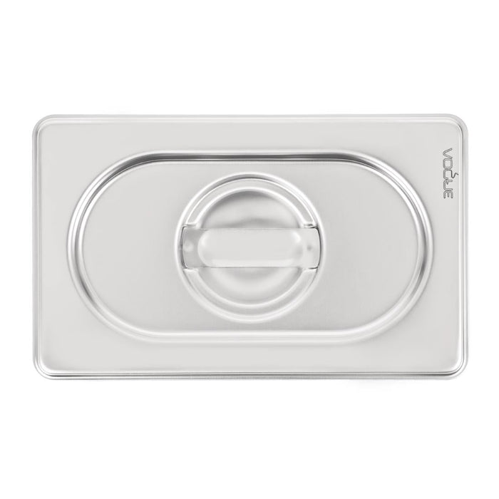 Vogue Heavy Duty Stainless Steel 1/9 Gastronorm Tray Lid Vogue