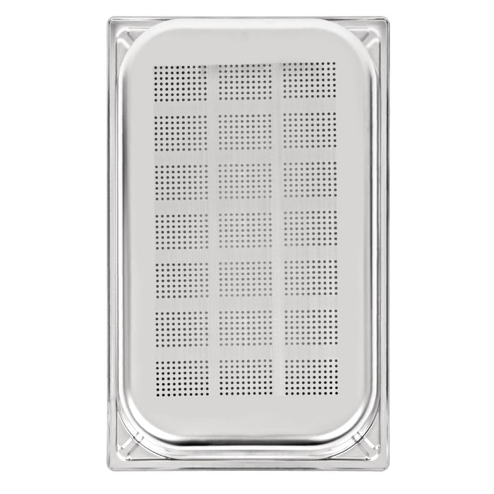 Vogue Heavy Duty Stainless Steel Perforated 1/1 Gastronorm Tray 65mm Vogue