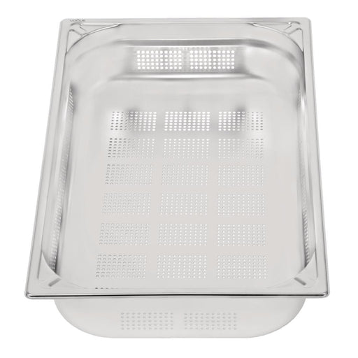 Vogue Heavy Duty Stainless Steel Perforated 1/1 Gastronorm Tray 100mm Vogue