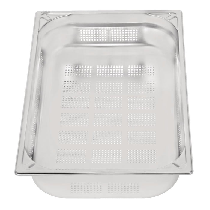 Vogue Heavy Duty Stainless Steel Perforated 1/1 Gastronorm Tray 100mm Vogue