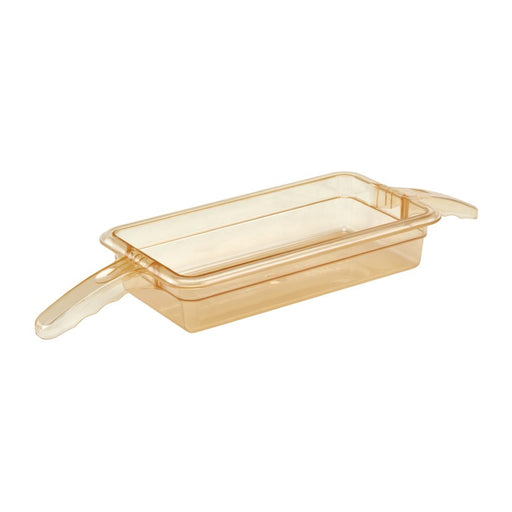Capacity: 2.4 Ltr. GN 1/3 65mm deep. Double handles