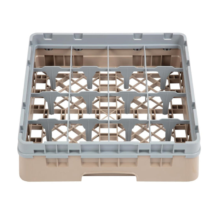 Cambro Camrack Beige 16 Compartments Max Glass Height 92mm Cambro