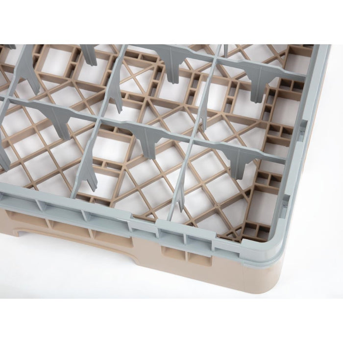 Cambro Camrack Beige 16 Compartments Max Glass Height 92mm Cambro