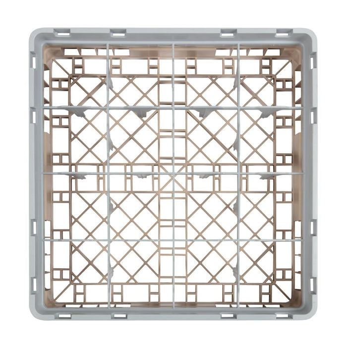 Cambro Camrack Beige 16 Compartments Max Glass Height 92mm Cambro