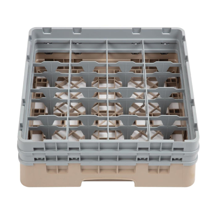 Cambro Camrack Beige 16 Compartments Max Glass Height 133mm Cambro