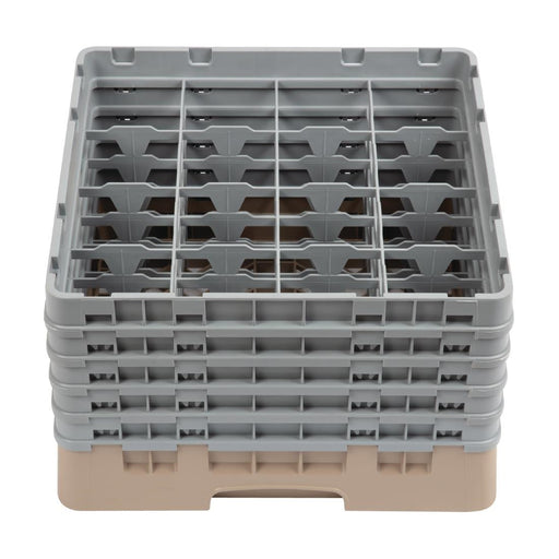 Cambro Camrack Beige 16 Compartments Max Glass Height 257mm Cambro