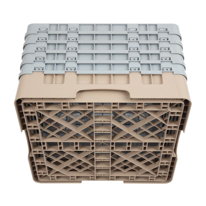 Cambro Camrack Beige 16 Compartments Max Glass Height 257mm Cambro