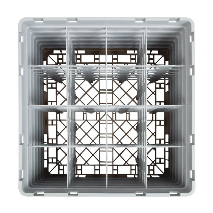 Cambro Camrack Beige 16 Compartments Max Glass Height 298mm Cambro