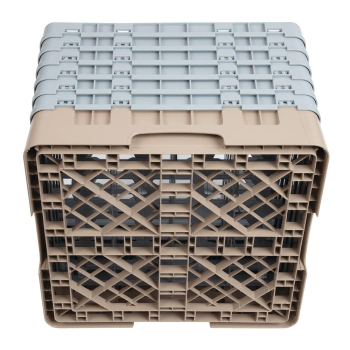 Cambro Camrack Beige 16 Compartments Max Glass Height 298mm Cambro