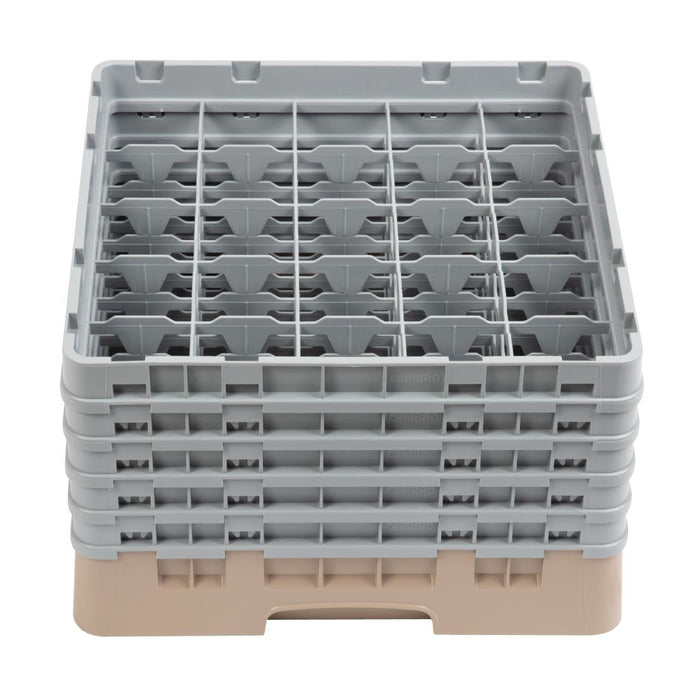 Cambro Camrack Beige 25 Compartments Max Glass Height 257mm Cambro