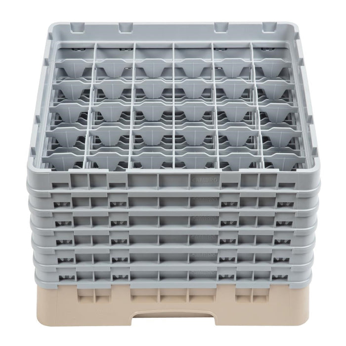 Cambro Camrack Beige 36 Compartments Max Glass Height 298mm Cambro