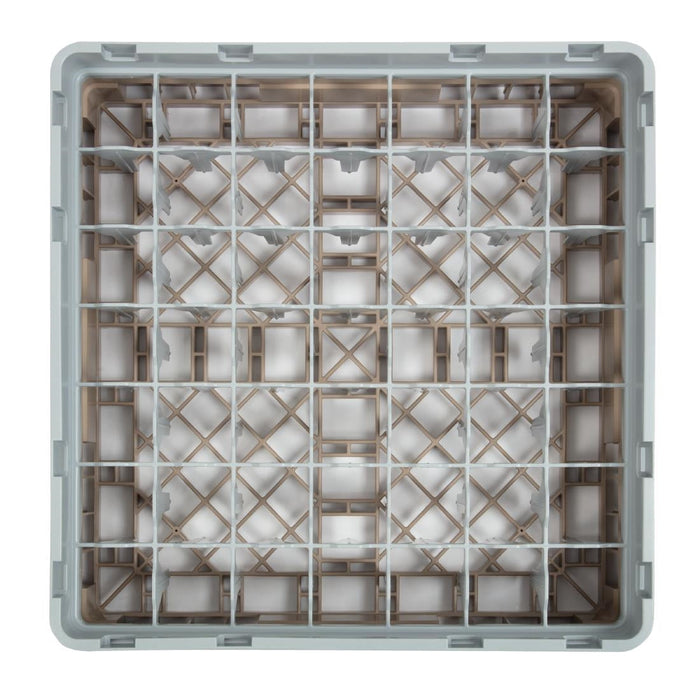 Cambro Camrack Beige 49 Compartments Max Glass Height 92mm Cambro