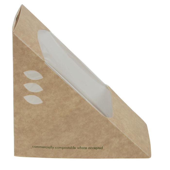 Vegware Compostable Kraft Sandwich Wedges 65mm (500 Pack) Vegware