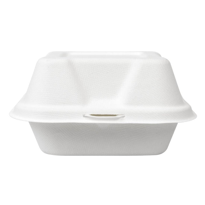 Vegware Compostable Bagasse Burger Boxes 152mm (500 Pack) Vegware