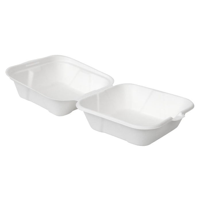 Vegware Compostable Bagasse Burger Boxes 152mm (500 Pack) Vegware