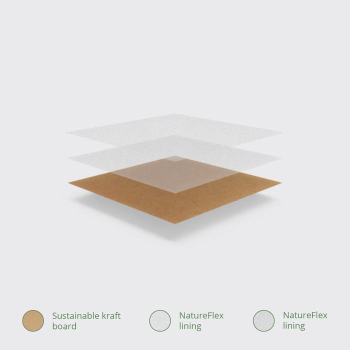 Vegware Compostable Kraft Sandwich Bags With PLA Window Large (1000 Pack) Vegware