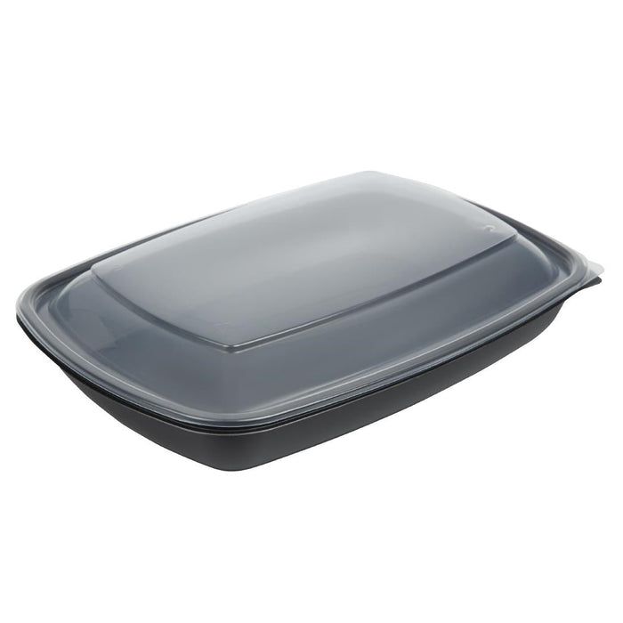 Fastpac Large Rectangular Food Container Lids 1350ml / 48oz (150 Pack) FastPac