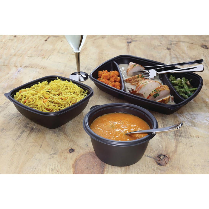 Fastpac Small Round Food Containers 375ml / 13oz (500 Pack) FastPac