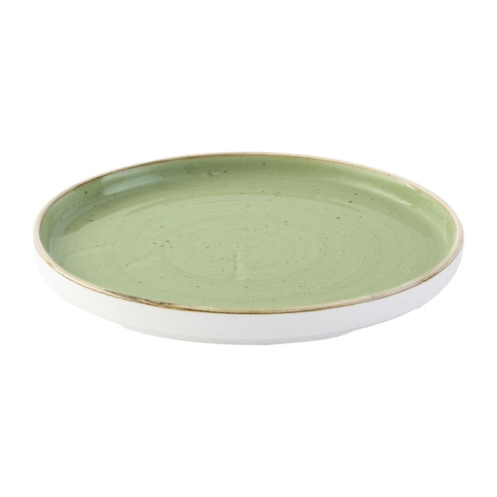 Churchill Stonecast Sage Green Walled Plate 210mm (6 Pack) Churchill