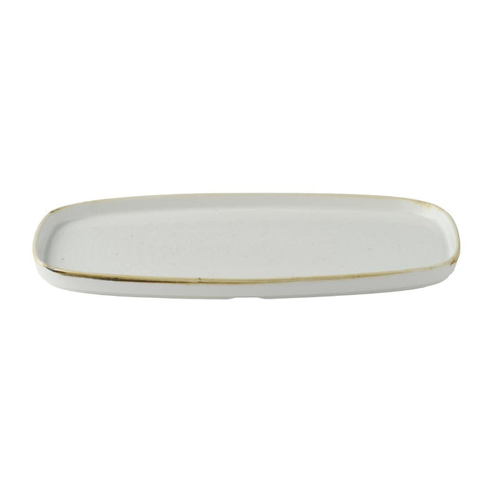 Churchill Stonecast Barley White Chefs' Walled Oblong Plate 350mm (6 Pack) Churchill