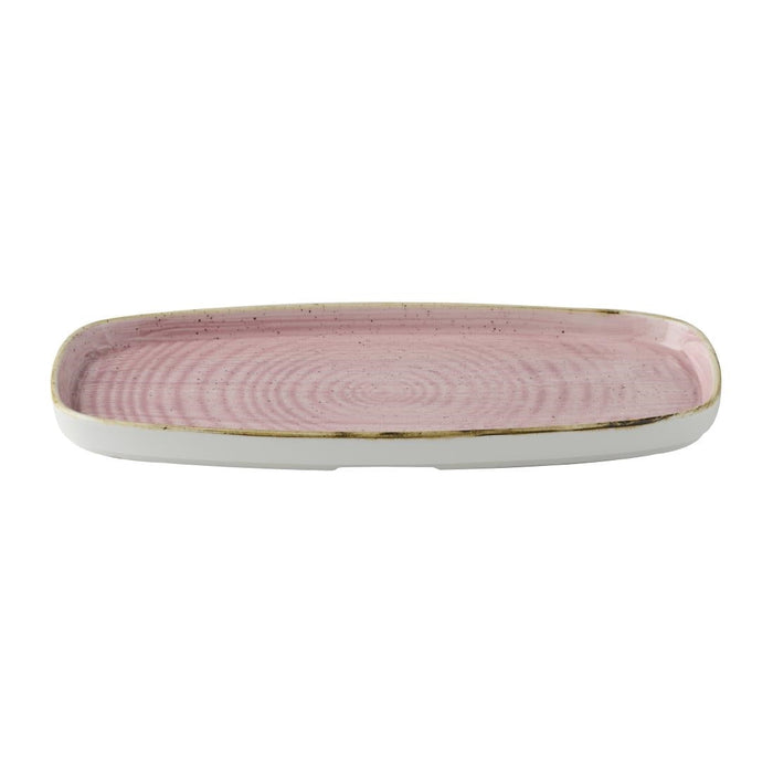 Churchill Stonecast Petal Pink Chefs' Walled Oblong Plates 300mm (6 Pack) Churchill