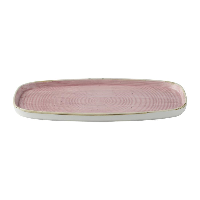 Churchill Stonecast Petal Pink Chefs' Walled Oblong Plate 350mm (6 Pack) Churchill