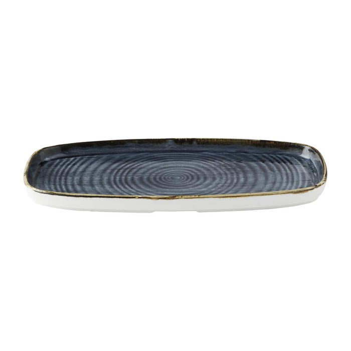 Churchill Stonecast Blueberry Chefs' Walled Oblong Plates 300mm (6 Pack) Churchill