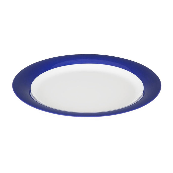 Olympia Kristallon Gala Melamine Blue Rim Plates 268mm (6 Pack) Olympia