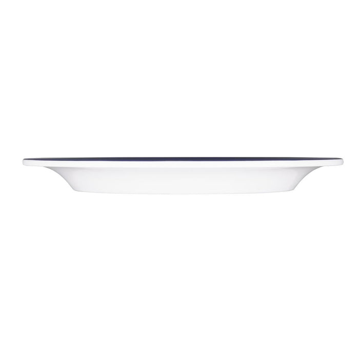 Olympia Kristallon Gala Melamine Blue Rim Plates 268mm (6 Pack) Olympia