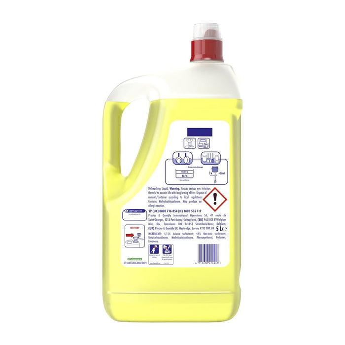 Fairy Professional Washing Up Liquid Lemon 5Ltr (2 Pack) P&G Professional