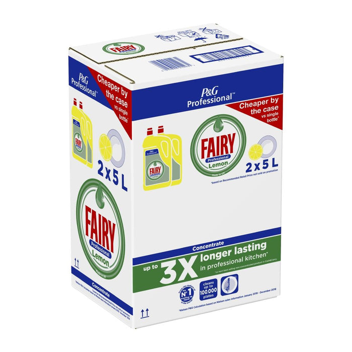 Fairy Professional Washing Up Liquid Lemon 5Ltr (2 Pack) P&G Professional