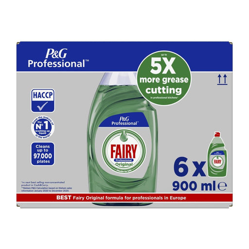 Fairy Professional Concentrated Washing Up Liquid Original 900ml (6 Pack) P&G Professional