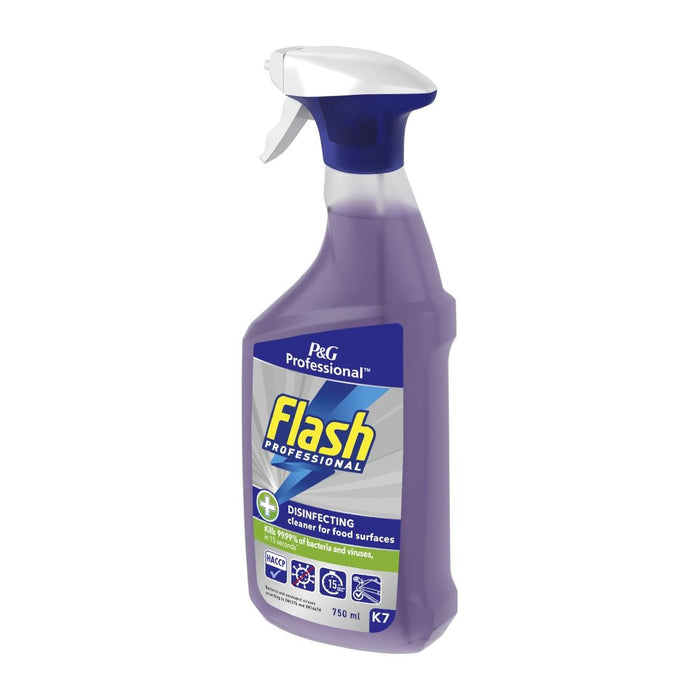 Flash Professional Disinfecting Cleaning Spray for Food Surfaces 750ml (6 Pack) P&G Professional