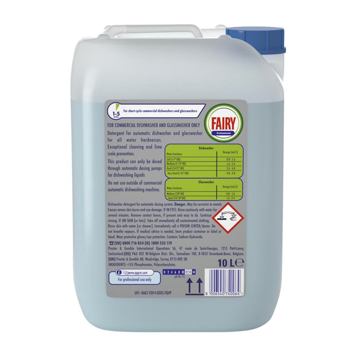 Fairy Professional Commercial Automatic Dishwasher Detergent 10Ltr P&G Professional