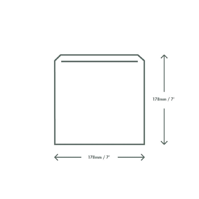 Vegware Compostable Paper Sandwich Bags Kraft - 7x7" (1000 pack) Vegware