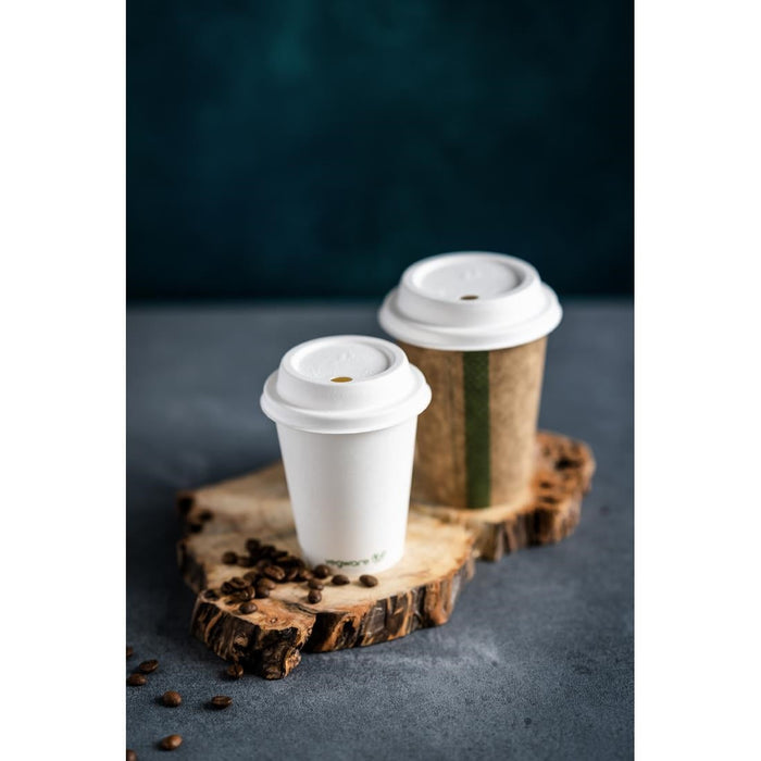 Vegware Hot Cup Lid Moulded Fibre 79-Series (1000 Pack) Vegware