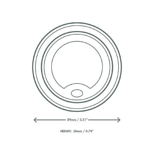 Vegware Hot Cup Lid Moulded Fibre 89-Series (1000 Pack) Vegware