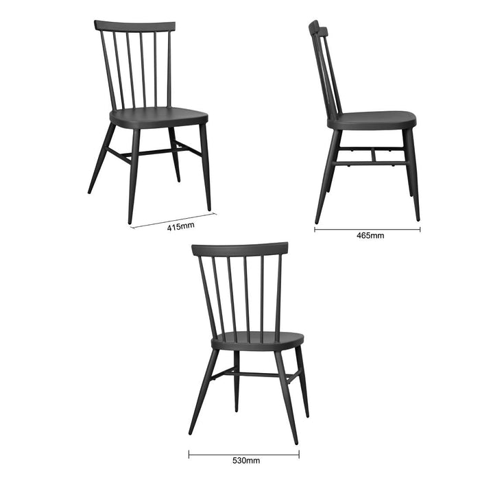 Bolero Windsor Aluminium Black Chairs (4 Pack) Bolero
