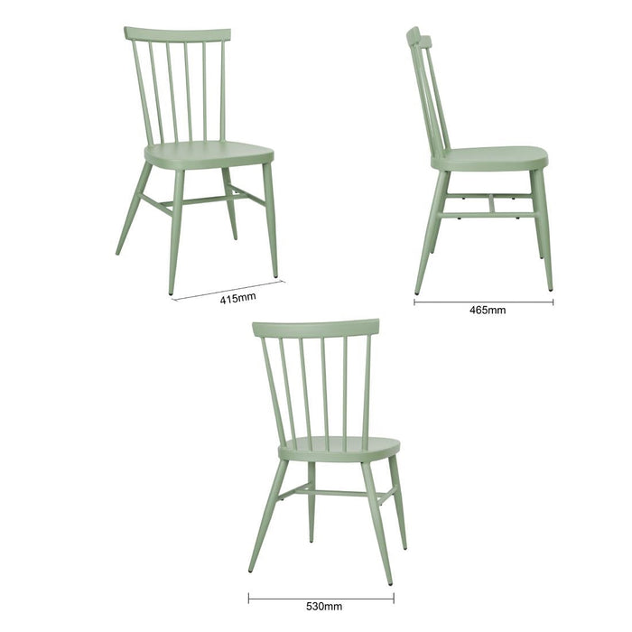 Bolero Windsor Aluminium Green Chairs (4 Pack) Bolero