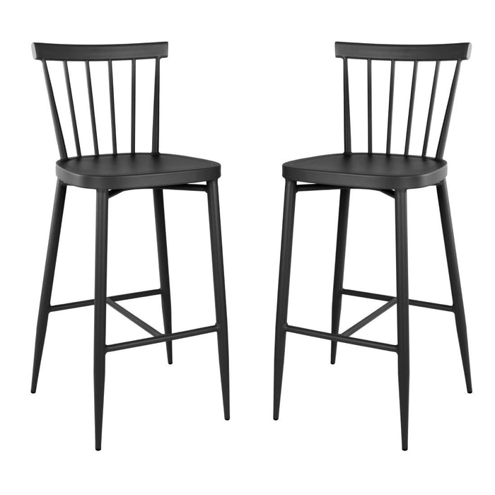 Bolero Windsor Aluminium Black High Stools (2 Pack) Bolero