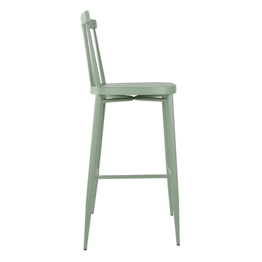 Bolero Windsor Aluminium Green High Stools (2 Pack) Bolero