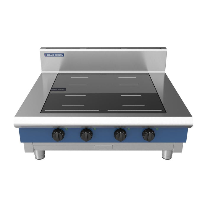 Blue Seal 4 Zone Countertop Full Area Induction Hob 20kW IN514F-B Blue Seal