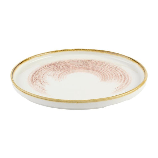 Churchill Studio Prints Homespun Accents Coral Walled Plate 260mm (6 Pack) Churchill Super Vitrified