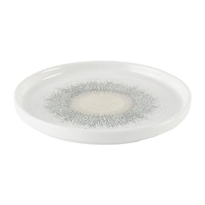Churchill Studio Prints Fusion Agate Grey Chefs' Walled Plate 260mm (6 Pack) Churchill Super Vitrified