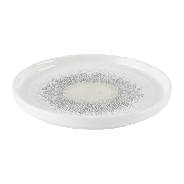 Churchill Studio Prints Fusion Agate Grey Chefs' Walled Plate 210mm (6 Pack) Churchill Super Vitrified